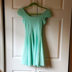 Mint Skater Dress Scoop Back